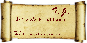 Törzsök Julianna névjegykártya