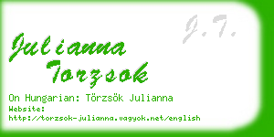 julianna torzsok business card