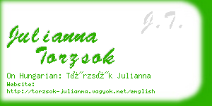 julianna torzsok business card